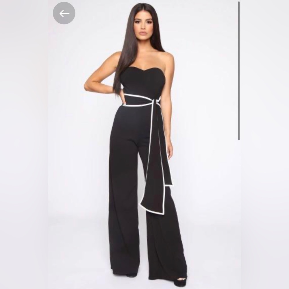 • Better Now Tube Jumpsuit - BlackWhite NWOT